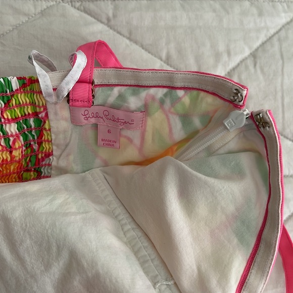 Lilly Pulitzer Spring Lillies Top size 6 lined removable straps y2k - Picture 7 of 16